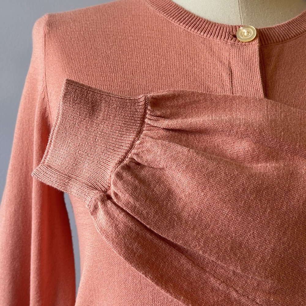 Loft Button Down Peach Cardigan - image 4